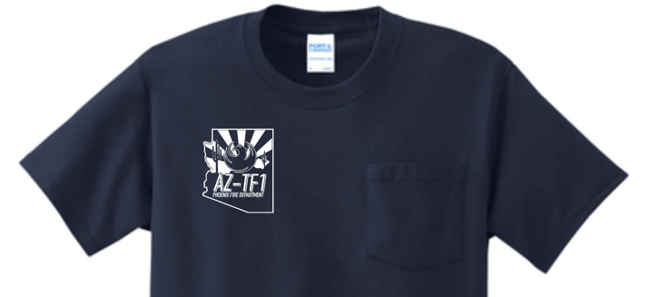 A blue t-shirt with a pocketAI-generated content may be incorrect.