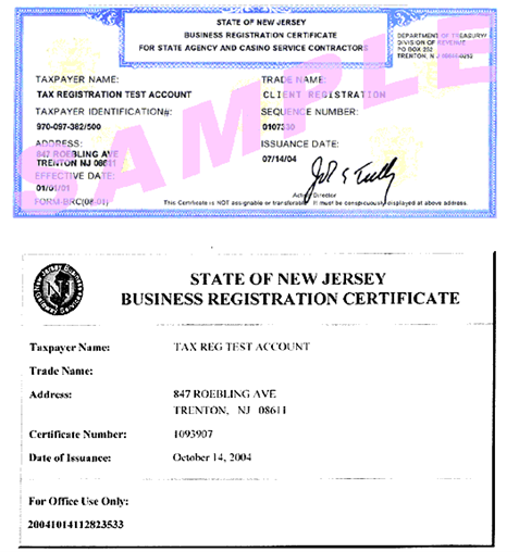 A close-up of a tax registration certificateAI-generated content may be incorrect.